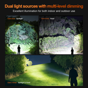 WOSEN ไฟฉายกันน้ำแบบ USB Output 10 P50 LED Beads กำลังสูง ระยะไกล แสงกระจายแบบคอมโบ ใช้งานกลางแจ้งได้อย่างเชื่อถือได้ - Product Image 3