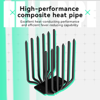 Ventilateur de refroidissement CPU en cuivre haute efficacité, double tour, 6 caloducs, éclairage ARGB, pour boîtier d'ordinateur de jeu, compatible Intel