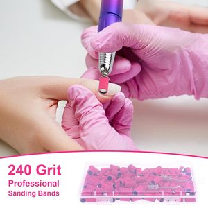 Bandas de lijado EMERY <span class=keywords><strong>para</strong></span> taladro de uñas, grano 180, 300 Uds., manicura, pedicura, cuidado, taladro de uñas, accesorios <span class=keywords><strong>para</strong></span> máquina - Product Image 6
