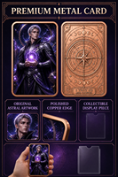 Carte de collection fantaisie en cuivre fin .999 de 1 oz, portrait personnalisé de Mage Royal, blason Griffon, cadeau commémoratif, vente en gros