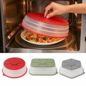 Manufacturer OEM Custom <b>Microwave</b> Silicone Splatter Cover Foldable <b>Heat</b> Resistant Food Lid Plate Guard Kitchen Tool - Product Image 1