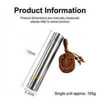 Lampe torche rechargeable en acier inoxydable JY16A XPG 5W, type C, 18650, EDC, cadeau, cordon en bois, OEM, ODM, logo personnalisé, IP54