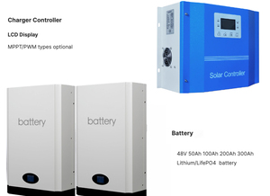 Sistema de Energía Solar y Eólica Fuera de la Red de 12kw con Banco de Baterías, Bomba de Agua para Agricultura - Product Image 4