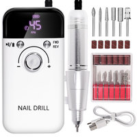 LIMEGRIL DMJ-V6 Outil de manucure professionnel portable 45000 tr/min Perceuse à ongles électrique sans balais Dissolvant de vernis à ongles Fabriqué en matériau durable
