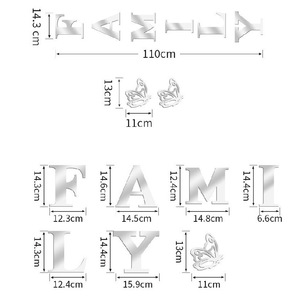 Moderno 3D farfalla acrilico <span class=keywords><strong>specchio</strong></span> decorazione della parete adesivo auto-pasta per soggiorno <span class=keywords><strong>ingresso</strong></span> per la decorazione della casa - Product Image 4