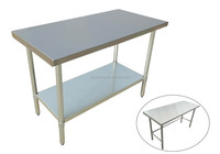 Table de travail de cuisine commerciale XIANGYING certifiée NSF, plateau en acier inoxydable de haute qualité