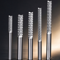 Fraise à maïs en carbure de tungstène à dents dentelées, fraise de dégrossissage à queue droite pour routeur CNC, pour aluminium, bois, acrylique
