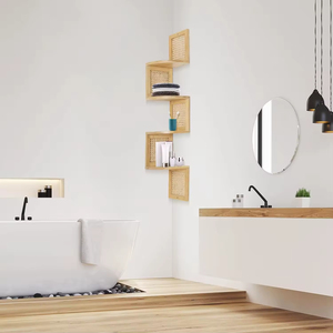 Étagère murale en bambou à 5 niveaux, bibliothèque étroite, organisateur de rangement pour petits espaces, chambre à coucher, salle de bain - Product Image 4