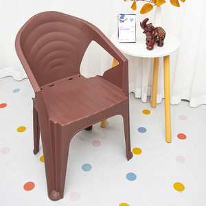 Silla de Plástico Hengfeng con Respaldo, Color Amarillo Albaricoque, Silla de Jardín Reforzada para Exteriores, para Adultos, Uso Comercial - Product Image 2