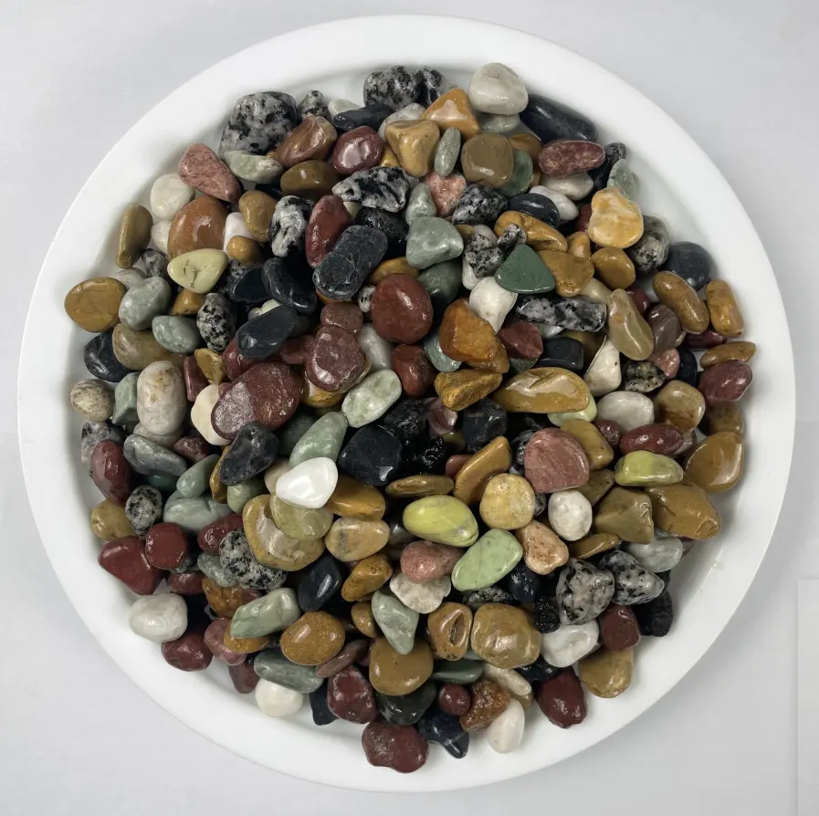 Piedras decorativas de color epoxi, guijarros de granito, adoquines, piedras de grava para patio de parque, venta al por mayor