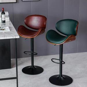 Factory Custom Household Furniture Leather <b>Bar</b> Chair Steel Leg <b>Bar</b> Counter Rotating <b>Bar</b> <b>Stool</b> <b>Adjustable</b> - Product Image 6