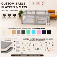 Parc de jeu pour bébé en tissu peu encombrant, montage rapide, murs en maille, barrière de sécurité pour nourrissons, grand centre d'activités pour tout-petits, aire de jeux
