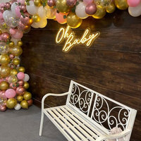 Lumière néon acrylique personnalisée pour chambre d'enfant, décoration intérieure, enseigne néon LED « Oh Baby » pour fête, mariage