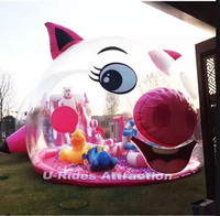 Millions de piscines à balles océaniques Maison à bulles gonflable de cochon rose géant Pour une aire de jeux intérieure ou extérieure ou un centre commercial