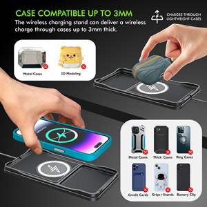 Soporte de cargador de coche de carga inalámbrica rápida universal 15W nueva llegada Compatible con iPhone 16 Series para <span class=keywords><strong>Samsung</strong></span> para <span class=keywords><strong>Airpods</strong></span> - Product Image 3