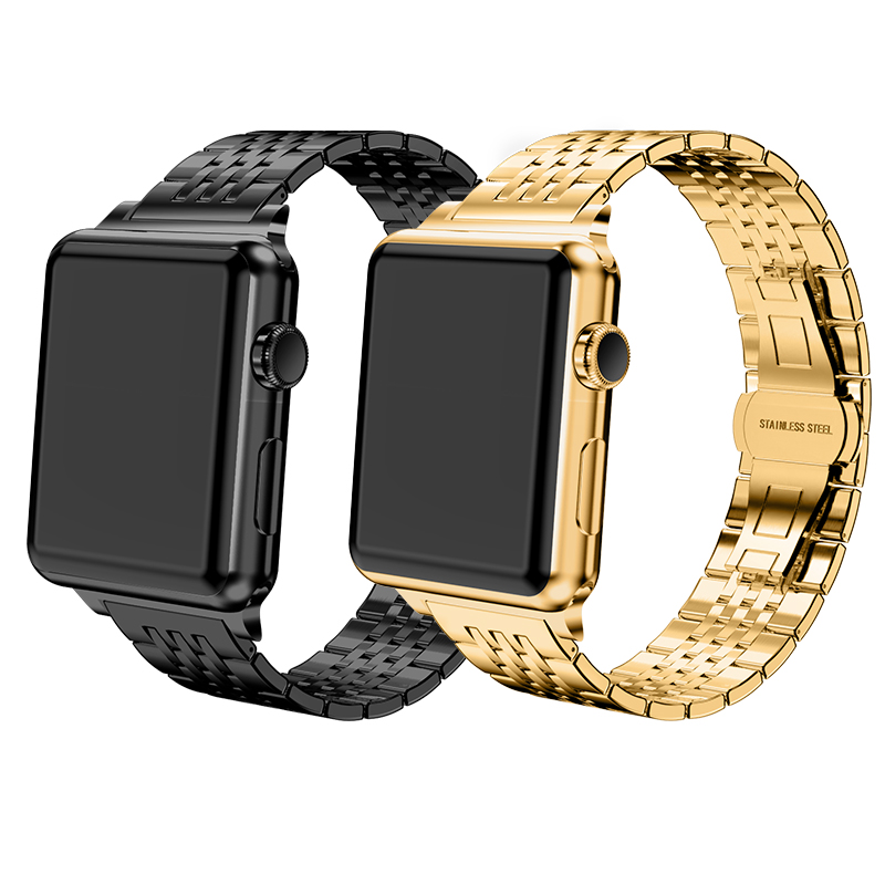 For Watch Seven Beads Stainless Steel Charm Strap with Pin Buckle for 38-45mm Sizes New Arrival Cross Border