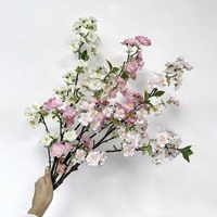 Bunga Simulasi Baru Peach Blossom Deep Pink Begonia, Model Bunga Sutra Semi-manual Kelas Atas, Mewah Ringan