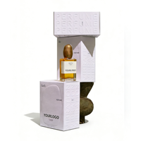 Boîte à bougies aromatiques en papier rigide blanc personnalisé avec gaufrage, pour cosmétiques, soins de la peau, emballage de luxe, boîte cadeau
