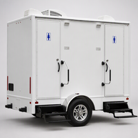 Toilette mobile de chantier de conception chinoise en tôle galvanisée écologique avec douche pour l'extérieur