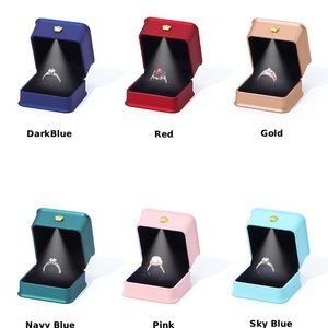 Light up Jewelry Box Custom logo Black Blue Colored Jewelry Box for Bangle with an <b>Led</b> Light Custom <b>Led</b> Jewelry Box - Product Image 4