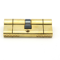 Cylindre de verrouillage de porte, Anti-pression, Surface en laiton, poli, européen (35/35(70mm) Polissage en laiton)