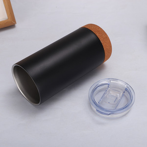 Vaso Térmico Ecológico de Acero Inoxidable con <span class=keywords><strong>Aislamiento</strong></span> al Vacío, Base de <span class=keywords><strong>Corcho</strong></span>, 12oz/16oz, para Café, Té, Camping y Oficina - Product Image 5