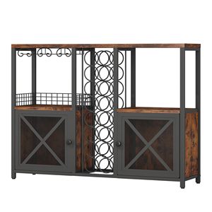 Home Kitchen Dining Room Wooden Coffee Bar Cabinet Modern Liquor Cabinet Storage <strong>Sideboard</strong> <strong>Mini</strong> Bars for Home - Product Image 6