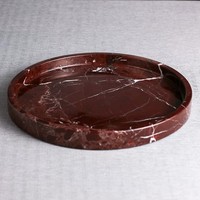 Table basse ronde en marbre moderne multifonctionnelle, plateau de service fait main en terrazzo pour le rangement de bijoux, occasions Ramadan et mariage