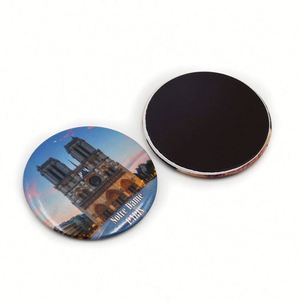 Button Refrigerator Magnet Supplier Personalized Promotional Souvenir 2.25" 2.5" 3" Round Custom <b>Fridge</b> Magnets - Product Image 1
