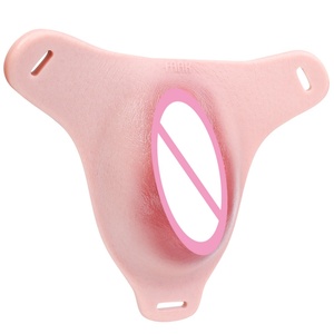 FAAK Wearable Pussy Pants Male Penis Harness Strapon Pussy Realistic Clit Vagina Patch Sex <b>Toys</b> Strapon Pussy <b>for</b> <b>Men</b> - Product Image 4