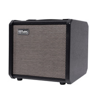 Amplificateur de guitare basse 20W Portable électrique basse Combo Amp petit pour basse pratique Amp intérieur extérieur, noir