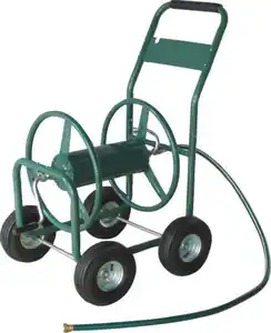 Metal Garden Watering Hose Wagon Garden Tool Cart