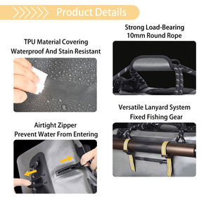 Bolsa de Viaje <span class=keywords><strong>Deportiva</strong></span> Impermeable, <span class=keywords><strong>Material</strong></span> TPU PVC, 50L, IPX7, Múltiples Cierres, Herrajes - Product Image 5