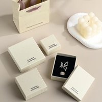 Boîte à bijoux en papier/carton recyclé de luxe léger avec tiroir pour bagues, colliers et bracelets