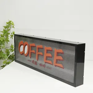 Custom Corrugated Advertising Light Box Coffee Shop Sign Outdoor Led Advertising Board Double Sided Acrylic Light Box