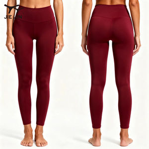 जिजिन उच्च गुणवत्ता वाले पुश-अप जिम स्क्वाट प्रूफ हाई-कमर संपीड़न के साथ योग लेगिंग - Product Image 2