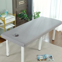 Drap de table de massage, housse de table de massage avec trou pour le visage, drap-housse lavable et réutilisable, couvre-lit pour table de massage