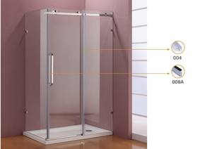 ガラスドアハードウェア継手F字型バスルーム<span class=keywords><strong>PVC</strong></span>ゴム製防水シールストリップスライド式ガラスドア用 - Product Image 5