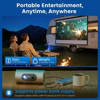 Projecteur intelligent LED L10, vente directe d'usine, Android 14, résolution 1920x1080 dpi, mise au point automatique, prise en charge 4K, projecteur portable d'extérieur