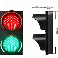 Feu de signalisation à LED 2 couleurs Feu de signalisation routière Prix bas 200mm 300mm Feu de signalisation Certification CE