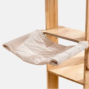 Hoog modern houten kattenklimrek, stabiel kattencondo boom met krabplank, speelgoed, binnenhuisdierenmeubilair - Product Image 2
