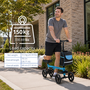 Déambulateur à genouillères pour personnes handicapées, robuste, en acier au carbone, certifié CE, léger, Relaxsmith KW6008, réadaptation, mobilité - Product Image 4