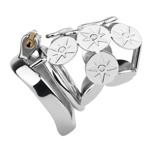 Jaula de Castidad de Metal con Diseño Hueco FRRK Coins, Candado para Pene, Dispositivo de Castidad Masculina, Candado de Castidad BDSM para Hombres - Product Image 4