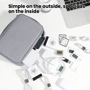 Bolsa Organizadora de Accesorios para Banco de Energía Portátil de Poliéster, Bolsa de Almacenamiento Digital de Doble Capa y Gran Capacidad - Product Image 4