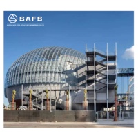 Estructura de acero prefabricada, edificio, centro comercial, salón, techo