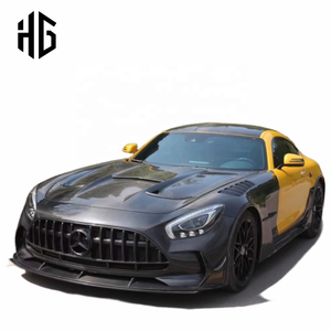 Facelift Auto Body Part Black Series Style Demi-Fiber De Carbone Voiture Pare-chocs Avant Moteur Capots Pour Mercedes Bens <span class=keywords><strong>Amg</strong></span> Gt Gtr Bonnet - Product Image 2