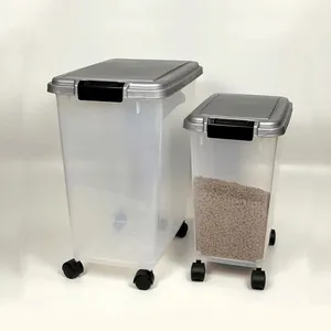 Manufacturer wholesale plastic S M cat dog pet food storage container