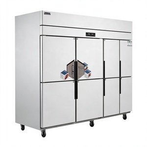 Congelador Vertical Comercial de Acero Inoxidable de Seis Puertas para Cocina de Restaurante, Modelo FR-A-6D-FZ, Material de Acero Inoxidable de Alta Calidad - Product Image 5