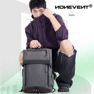Multifunctional Minimalist <b>Backpack</b> For Men Business Travel <b>Large</b> Capacity 16 Inch Laptop Bag Solid Color Green Black Gray - Product Image 5