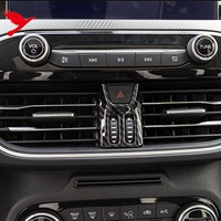Accessoires d'intérieur de voiture pour Ford Focus 2019-2022 Couvercle de boîte d'interrupteur d'avertissement en fibre de carbone noir